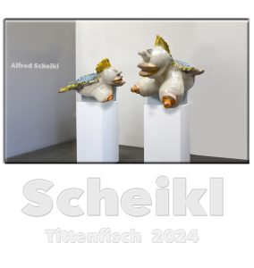 Busenfisch als Skulptur